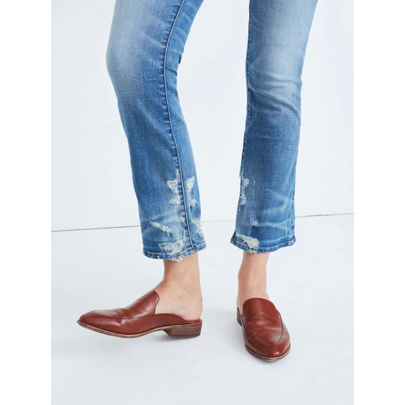 Madewell Size 27 Womens Jeans Cali Demi Boot Light Wash Stretch Button Fly - Picture 3 of 11